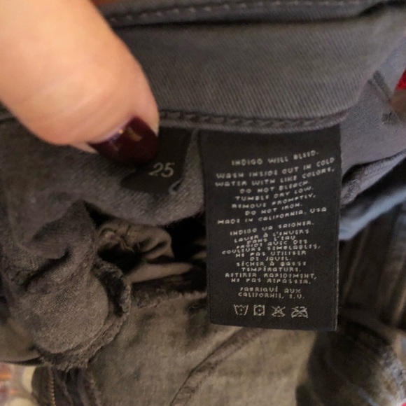 JBrand Grayson Skinny cargo jeans. Size 25. Colour Vin Black (Grey) - Picture 9 of 9